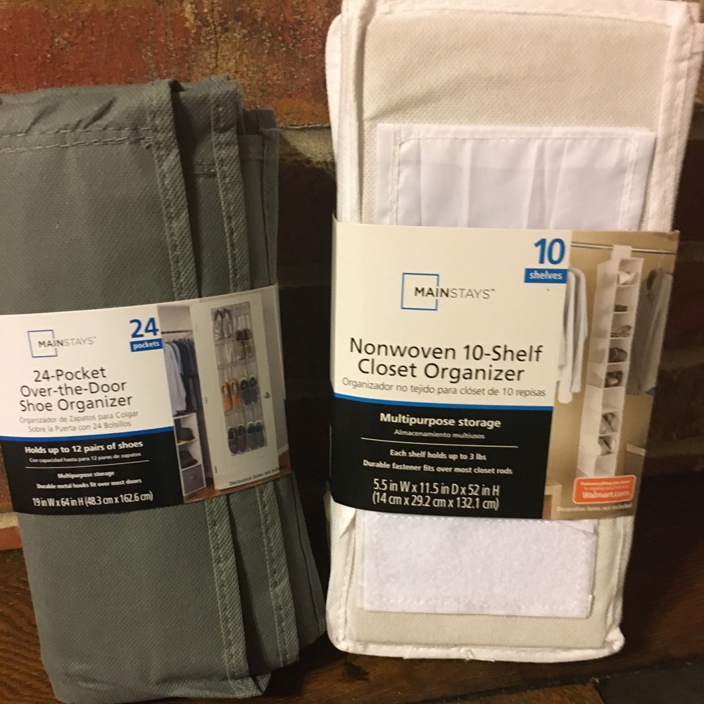 NWT set of 2 closet organizers